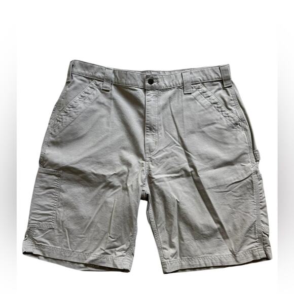 Carhartt Men’s Loose Fit Canvas Utility Work Short 10 Inch tan size 38 workwear - Picture 1 of 6